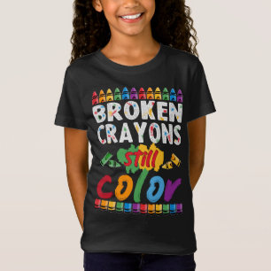 Camiseta color de los lápices rotos