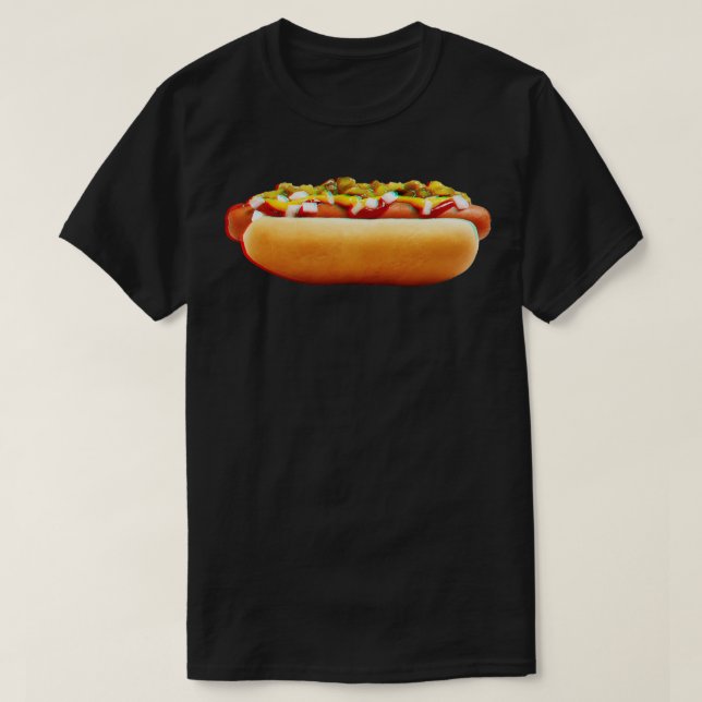 Camiseta Color de Perro caliente 3D (Diseño del anverso)