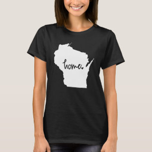 Camiseta Color de Personalizado de Wisconsin doméstico