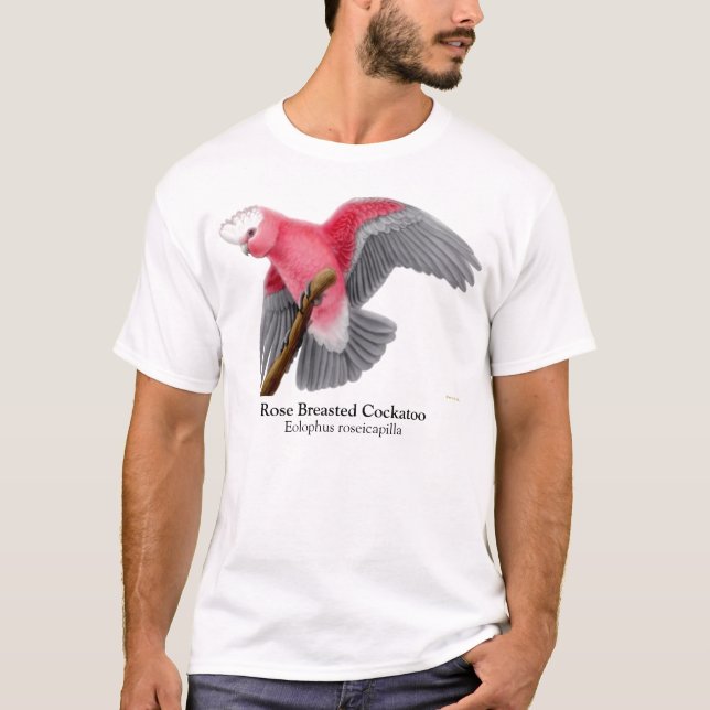 Camiseta color de rosa del Cockatoo de Breasted (Anverso)