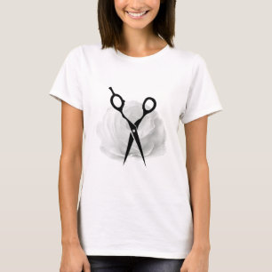 Camiseta Color de rosa elegantes del salón de pelo y