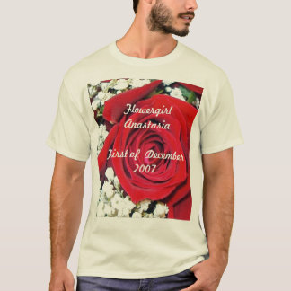 Camiseta color de rosa, Flowergirl AnastasiaFirst de