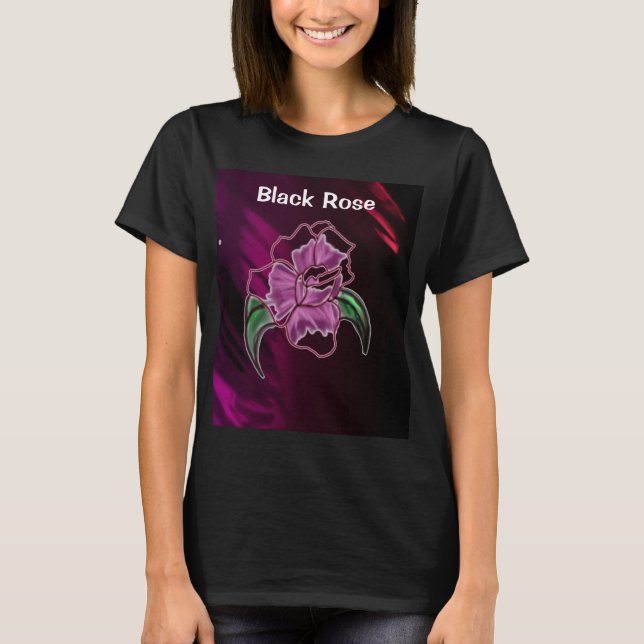 Camiseta Color de Rosa negro (Anverso)