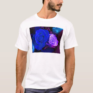 Camiseta Color de rosa púrpura azul