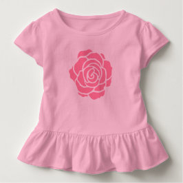 Camiseta color de rosa rosada del niño
