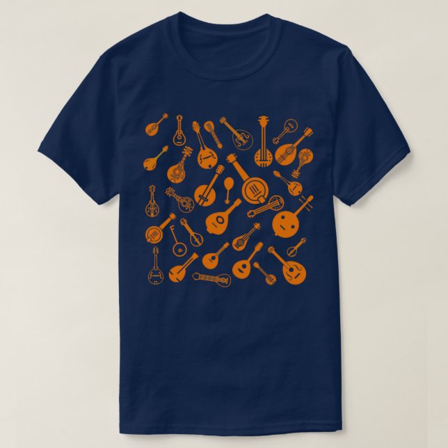 Camiseta Color de varios Naranjas Mandolin (Diseño del anverso)