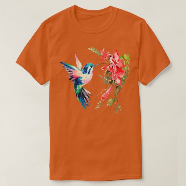 Camiseta Color del arcoiris Hummingbird Gracioso regalo de  (Diseño del anverso)