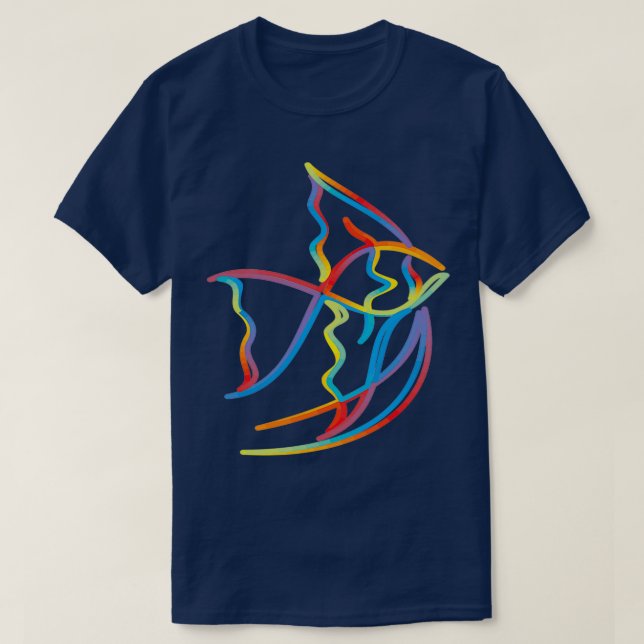 Camiseta Color del arcoiris Pescado ornamental (Diseño del anverso)