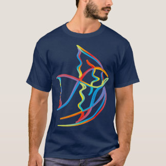 Camiseta Color del arcoiris Pescado ornamental