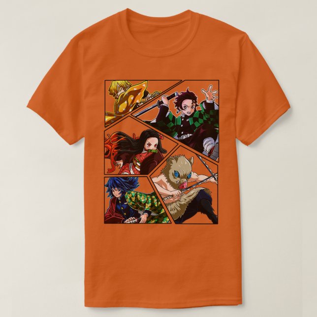Camiseta Color del equipo de Demon Slayer Tanjiro (Diseño del anverso)