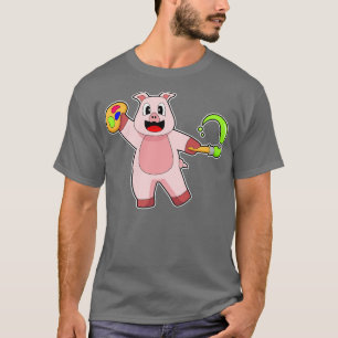 Camiseta Color del pincel de pintura de cerdo
