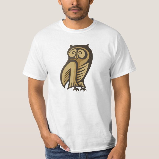 Camiseta Color del símbolo de búho (Anverso)