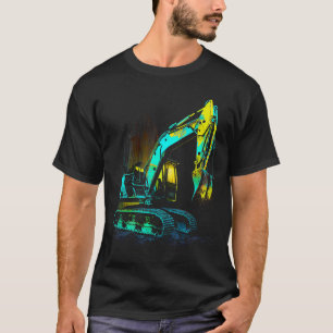 Camiseta color del sitio de construcción del controlador de