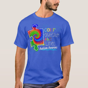 Camiseta Color fuera de las líneas Conciencia sobre el auti