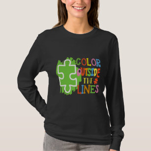 Camiseta Color fuera de las líneas Conciencia sobre el auti