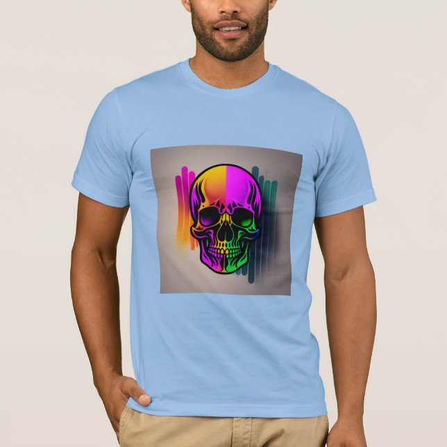 Camiseta ! color ful-Skull (Anverso)