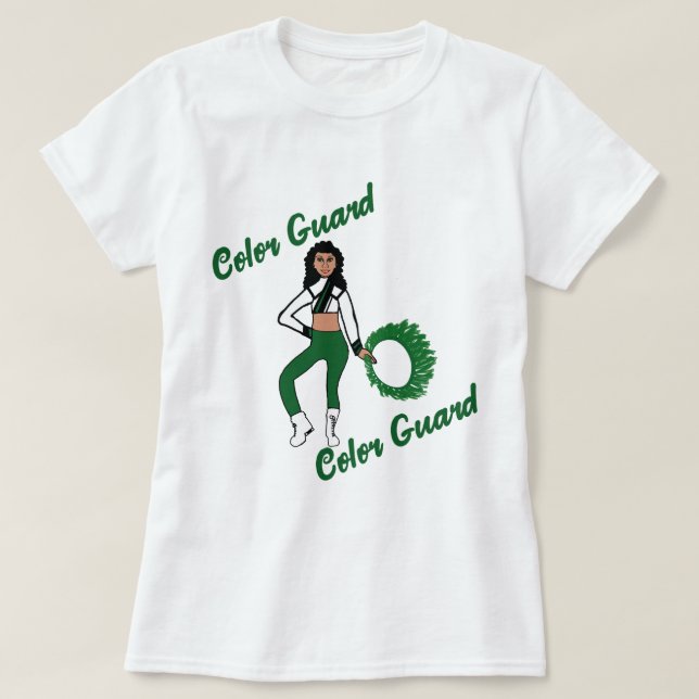 Camiseta Color Guard T-Shirt Green White (Diseño del anverso)
