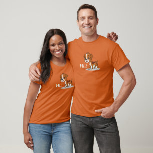 camiseta color naranja para hombres y mujeres