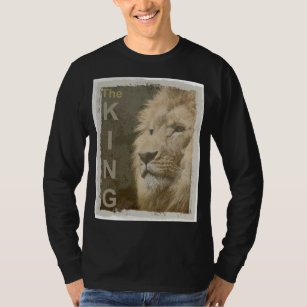 Camiseta Color negro de león Elegante plantilla moderna bás