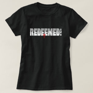 Camiseta Color negro redimido cristiano