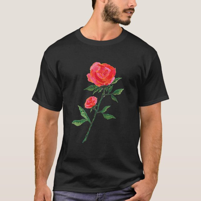 Camiseta Color negro rosa rojo (Anverso)