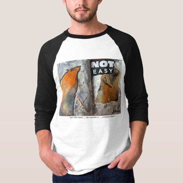 Camiseta COLOR: NEGRO TÍTULO: 'NO ES FÁCIL'  (Anverso)