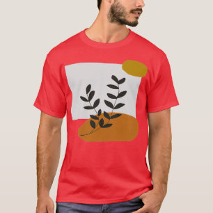 Camiseta Color Neutral de la tierra Resumen Ilustracion de