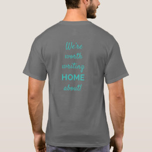 Camiseta Color oscuro básico masculino (con eslogan)