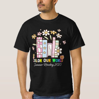Camiseta Color Our World Summer Reading 2025 Cute Book Wild
