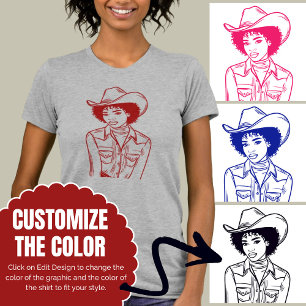 Camiseta Color personalizado Estilo de dibujo de línea de v