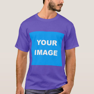 Camiseta Color púrpura Añadir el logotipo de imagen fotográ