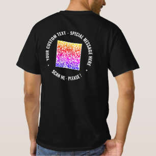 Camiseta Color QR Code y Personalizado Text Your T-Shirt Gi