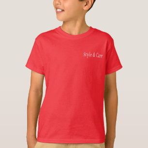 Camiseta color rojo profundo estilo y cuidado