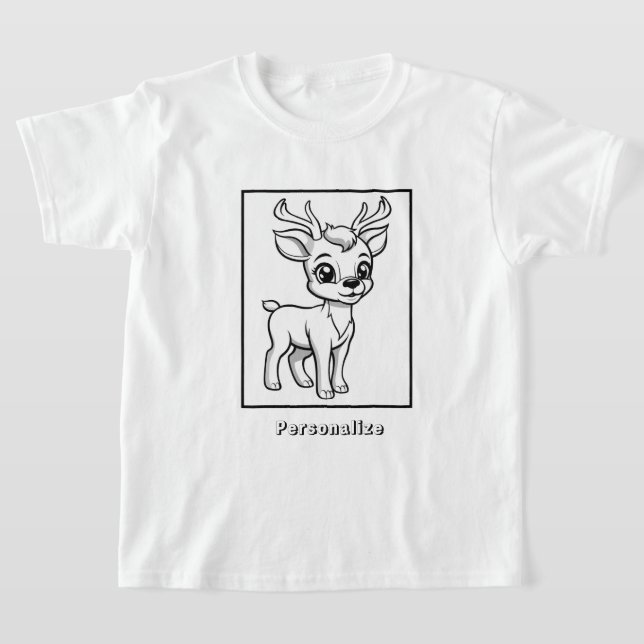 Camiseta Color Rudolf Reindeer Personalizado (Distribución)
