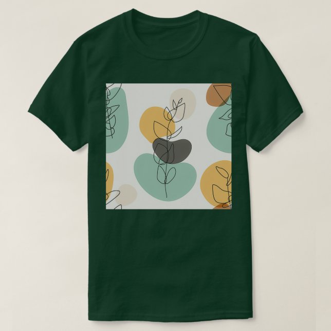 Camiseta Color silenciado del arte de línea (Diseño del anverso)