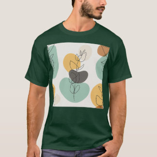Camiseta Color silenciado del arte de línea