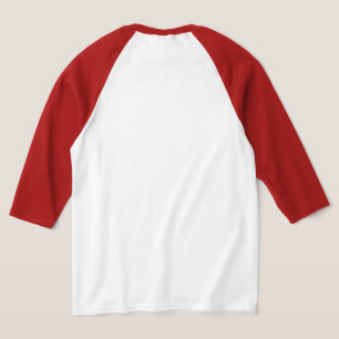 Camiseta Color sólido blanco y rojo