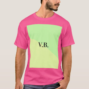 Camiseta Color sólido simple agregar texto de nombre monogr
