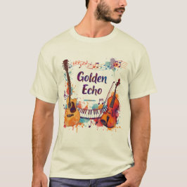 Camiseta Color Splash Music Design – Guitar, Violin, Piano