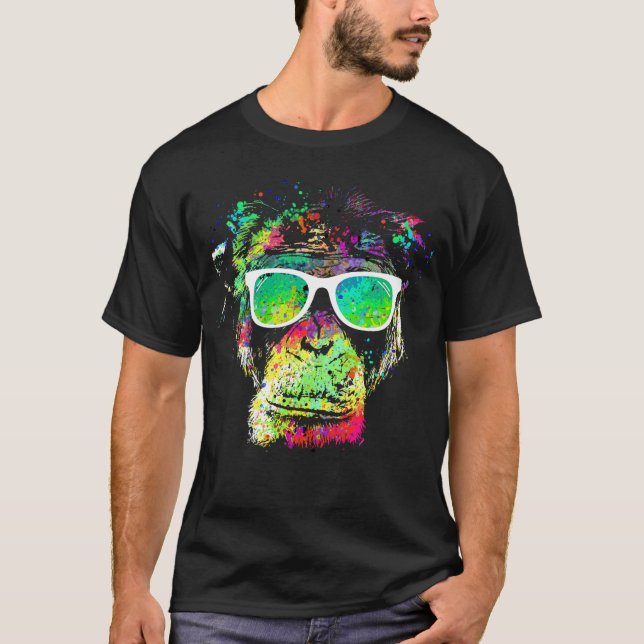 Camiseta Color splatter monkey (Anverso)