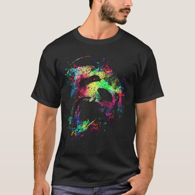 Camiseta Color splatter panda (Anverso)
