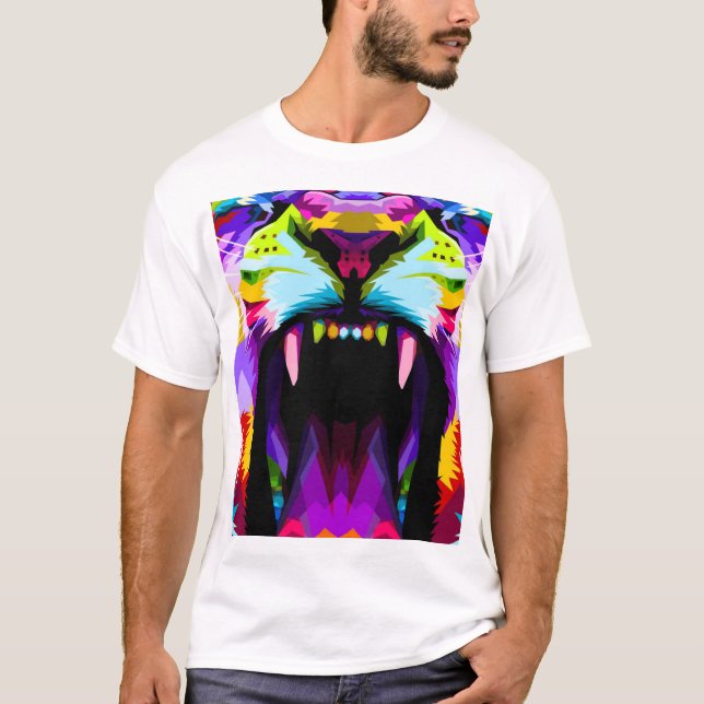 Camiseta Color Tiger Roar (Anverso)