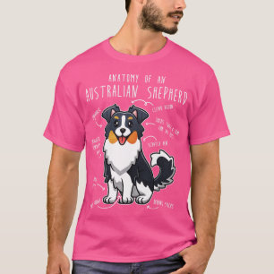 Camiseta Color Tri de anatomía pastora australiana