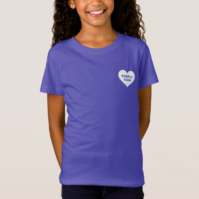 Camiseta Color War Purple Team Shirt (Anverso)