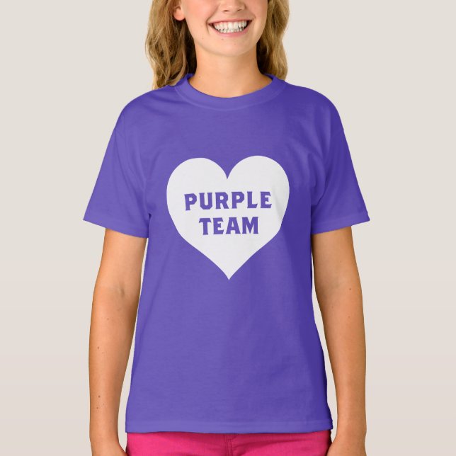 Camiseta Color War Purple Team Shirt (Anverso)