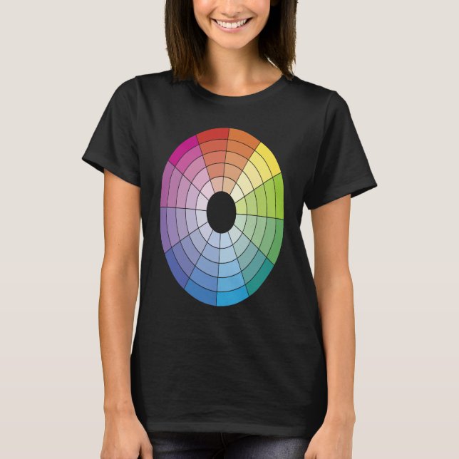 Camiseta Color Wheel Artistic Artist Cute Fun Beautiful (Anverso)