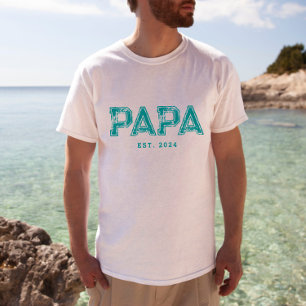 Camiseta Colorable PAPA EST Día del Padre, cumpleaños