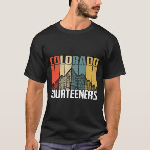 Camiseta Colorado 14ers Senderismo Fourteeners Retro Vintag