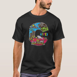 Camiseta Colorado Aspas Montañosas Coloridas Tren de Sender