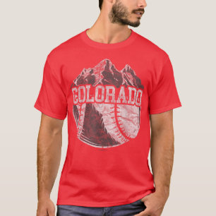 Camiseta Colorado Baseball Fan Tee Vintage Rocky Mountains